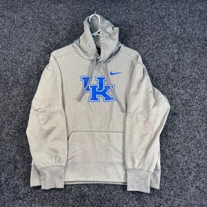 Nike Kentucky Wildcats Gray Basketball Hoodie Long Sleeve Pullover Men's L